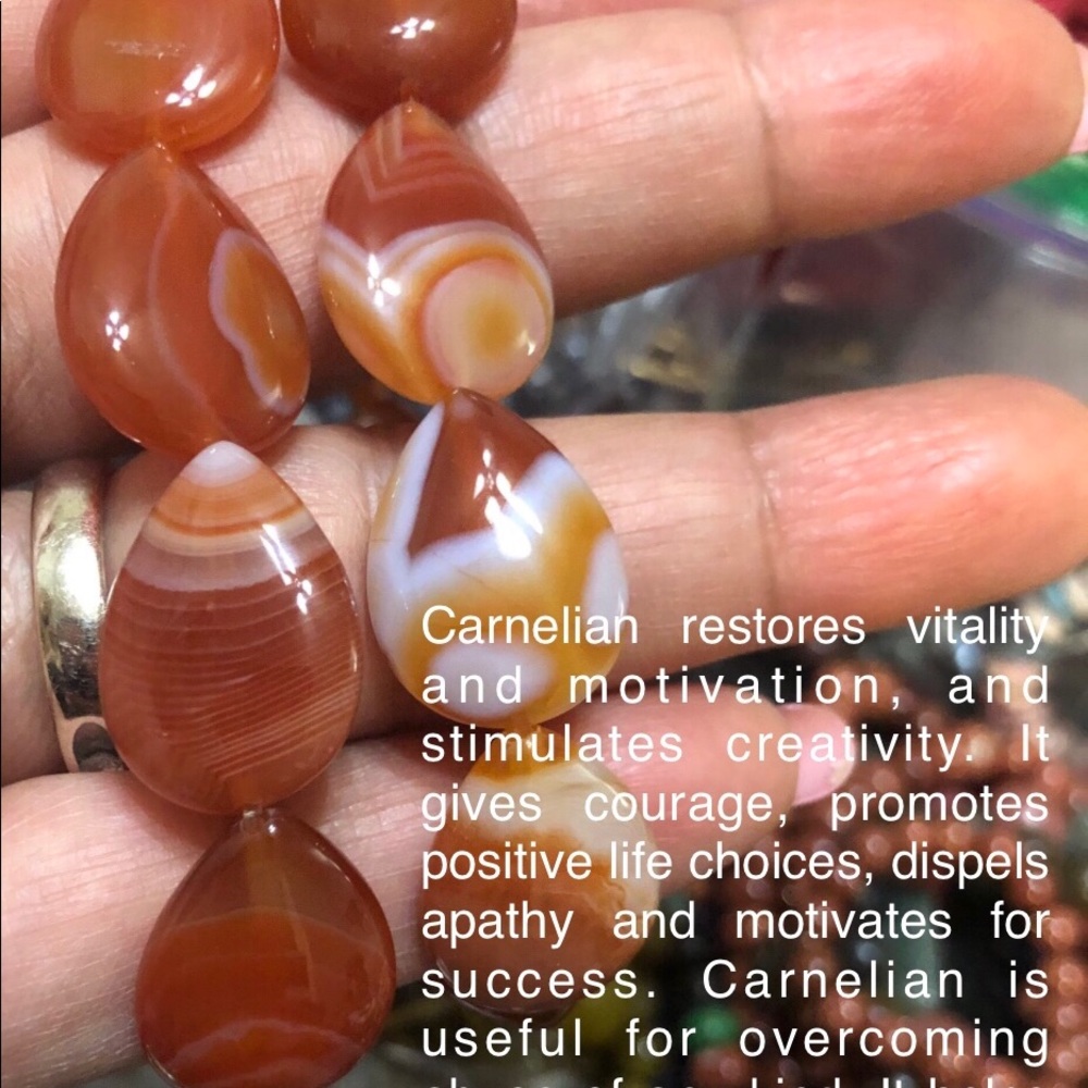 Carnelian stretch bracelet .
